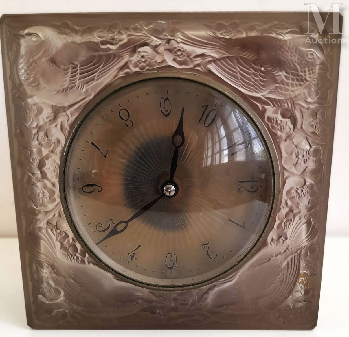 Rene Lalique Clock Quatre Moineaux Du Japon